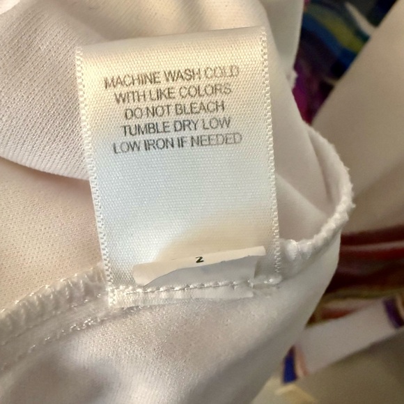 Signature by Robbie Bee White Sleeveless Floral Paint-Brush Print Chiffon Dress - Picture 9 of 10